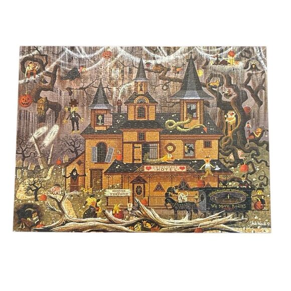 Buffalo Games 1PC MISSING 1000-Piece Trick or Treat Hotel Charles Wysocki - Picture 5 of 5